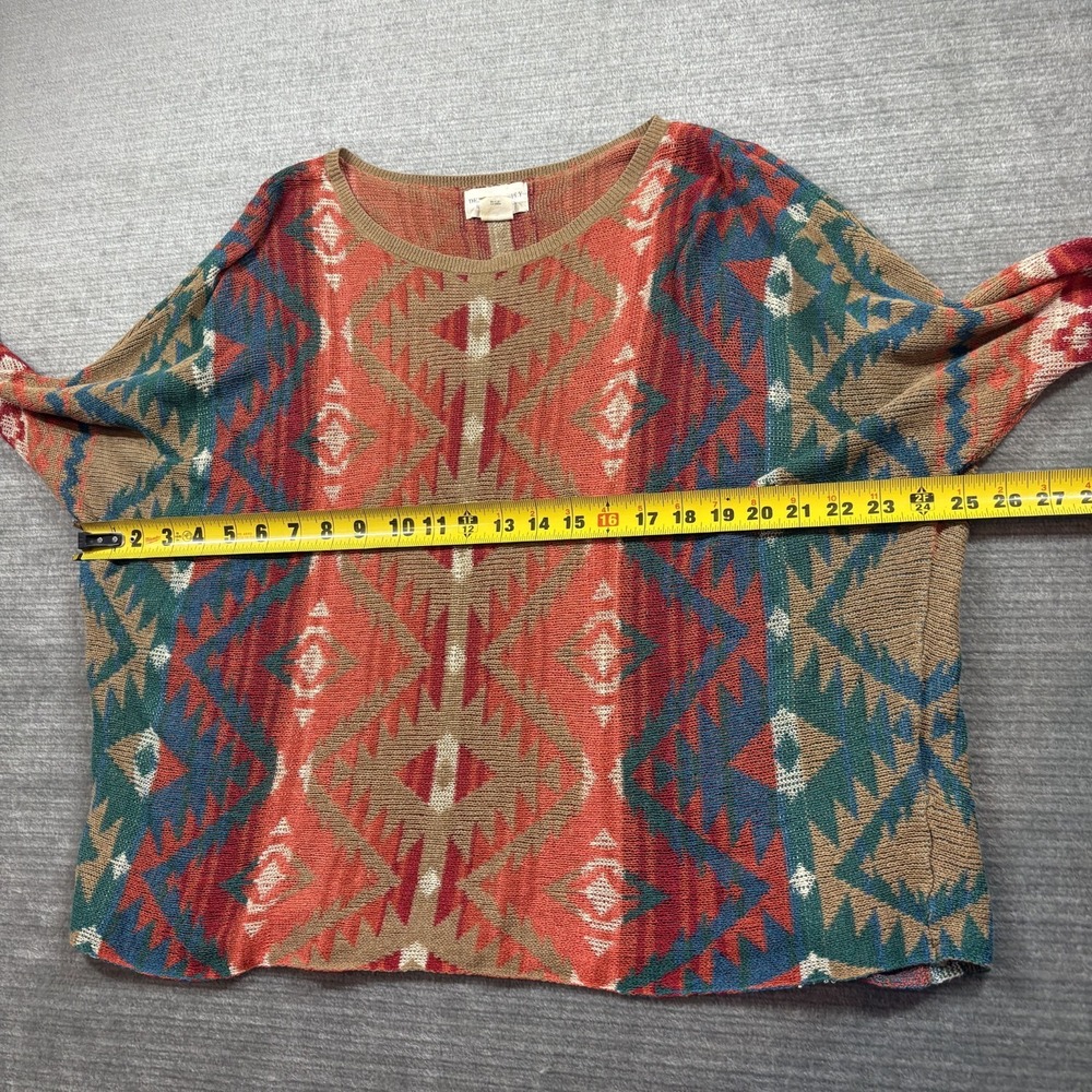 Denim & Supply Ralph Lauren Sweater Womens M Red Blue Southwestern Aztec Boho - Picture 6 of 8